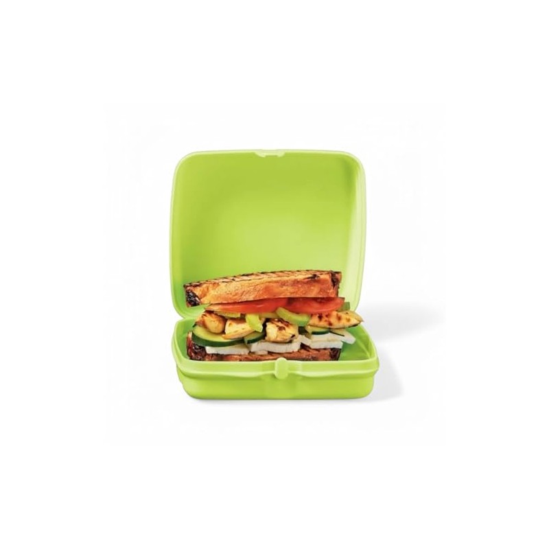 Tupperware Set of Two Sandwich Keepers. Lt Green