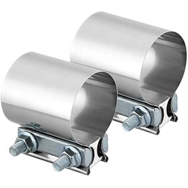 Stainless Steel 2.5" Butt Joint Exhaust Clamp (2Pcs)