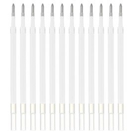 PATIKIL Gel Pen Refills, 12 Pcs 0.8mm Medium Point Pastel Coloring Gel Ink Pen Replace Refills for Retractable Click Pens Writing Drawing Doodling Office Study Classroom Supplies, White