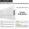 2-Pairs Heavy Duty 41 inch Aluminum Alloy French Cleat Hanger,