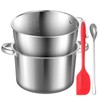 BOHUIZ 304 Stainless Steel Double Boiler with Spatula and Spoon,