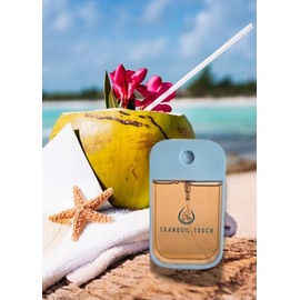 TRANQUIL TOUCH Caribbean Escape Scent Hand Sanitizer Spray – 45ml Fine Mist, Kills 99.9% of Germs, with Hyaluronic Acid & Collagen – Travel Size, Non-Sticky, Hydrating Formula (800 Sprays)