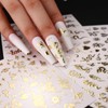 Gold Snake Nail Stickers Laser Gold Snake Nail Art Decals