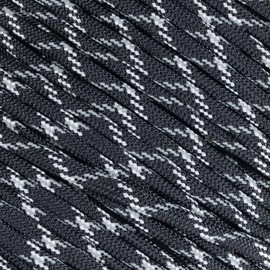 Fluorescent Reflective 550 Type III Guyline Tent Rope Camping Survival Cord High-Visibility Paracord (Reflective and Glow in The Dark Black, 100 Feet)