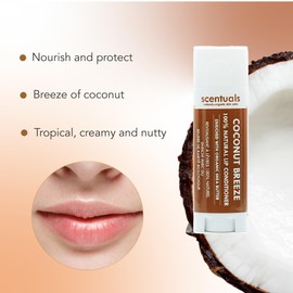 Lip Balm Coconut Set of 3, Made with Shea Butter, Cocoa Butter, Castor, Avocado & Jojoba oil, Beeswax, Moisturizing Lip Care, Cruelty Free Hydration, 100% Natural Care (3 Pack)