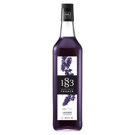 1883 Coffee Syrup, Lavender Syrup for Drinks, Made in France, 1 Liter Bottle