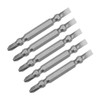uxcell 5 Pcs PH2/SL5 Magnetic Double Ended Screwdriver Bits, 1/4