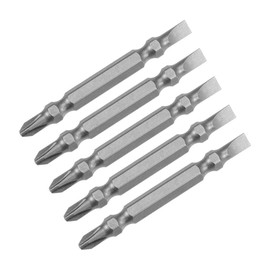 uxcell 5 Pcs PH2/SL5 Magnetic Double Ended Screwdriver Bits, 1/4 Inch Hex Shank 2.56-inch Length S2 Power Tool