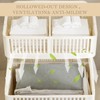 Leinuosen Foldable 2-tier Plastic Laundry Basket with Wheels and Handle