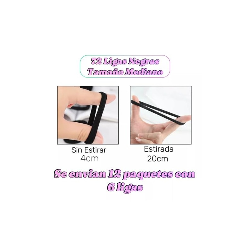 72 Piezas Ligas para Peinar el Cabello, Donas para Cabello