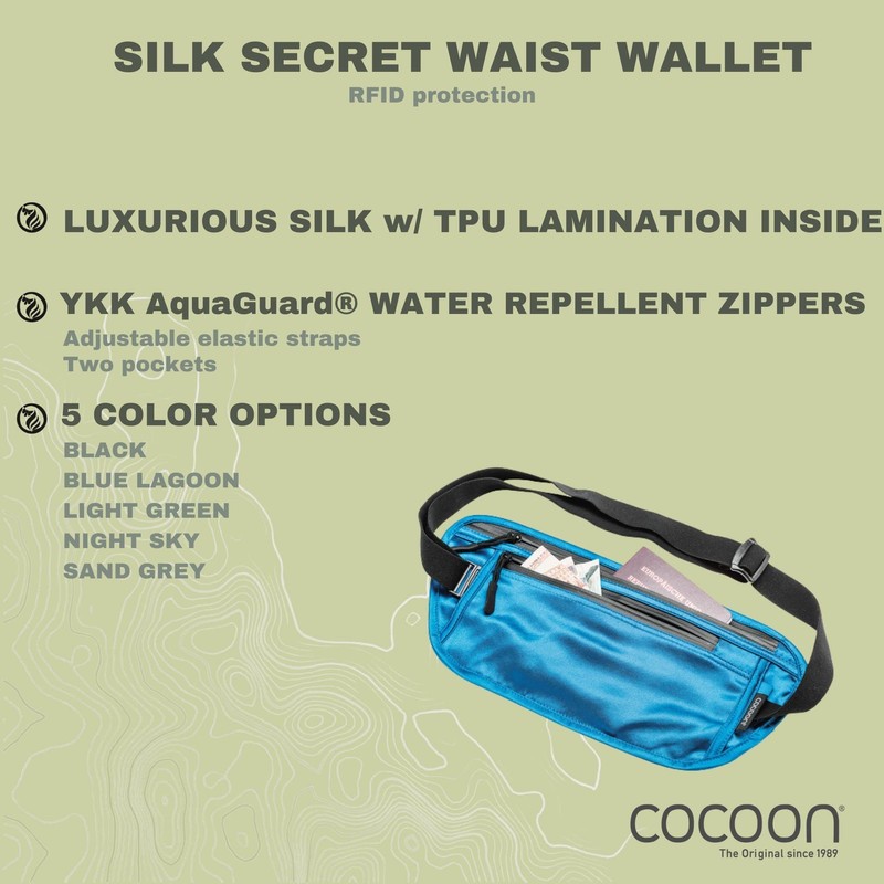 Cocoon Secret Waist Wallet Silk - Waterproof Bum Bag with