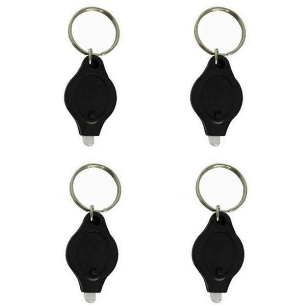 MACHSWON 4PCS Mini Keychain Torches Flashlight UV Money Checker Key-Chain