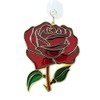 Red Rose Suncatcher Window Decoration with Suction Cup and Hook