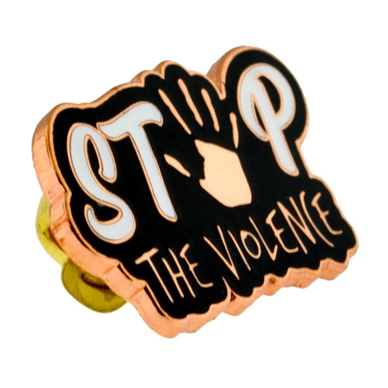 PinMart Stop The Violence Awareness Enamel Lapel Pin