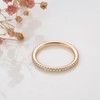 mellowact 14KGP Full Eternity Ring, Hypoallergenic, 14K Gold Plated, Rose