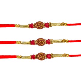 WhopperIndia Set of 3 OM Rakhi Thread | Raksha bandhan Gift for Your Brother | Rakhi for Brother | Rakhi Bracelet for Rakhabandhan | Rakhi for bhaiya bhabhi | rakhi for boys | Rakhi for Brother