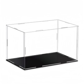LEPEVNEY Acrylic Clear Display Case 25 x 20 x 20cm Perspex Box Display Cabinets for Collectables, Assemble Countertop Dustproof Protection Showcase for Action Figures Toys Models