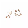 Unbranded Rose Gold Stainless Steel Earrings-Whale Tail Studs-10mm - 2