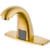 Luxice Brushed Gold Touchless Bathroom Sink Faucet - Automatic Motion