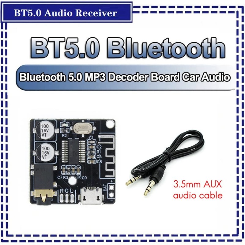 Bluetooth Audio Receiver MP3 Bluetooth Decoder +AUX Audio Cable Kit