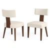 LUE BONA Dining Chairs Set of 2, Linen Mid Century