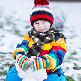 Bencailor 4 Pcs Kids Winter Scarf Kids Buffalo Plaid Scarves Christmas Warm Shawls Scarves Parent Child Scarf for Boys Girls(Classic Color)