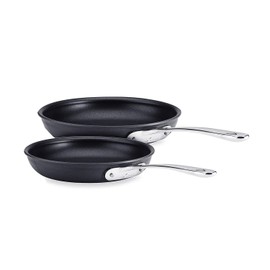 All-Clad HA1 Hard Anodized Nonstick Fry Pan Set 2 Piece, 8, 10 Inch Induction...