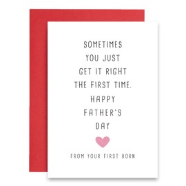 Funny Father’s Day Card from First Born, Lovely Happy Father’s Day Card for Your Dad, Naughty Card for Daddy