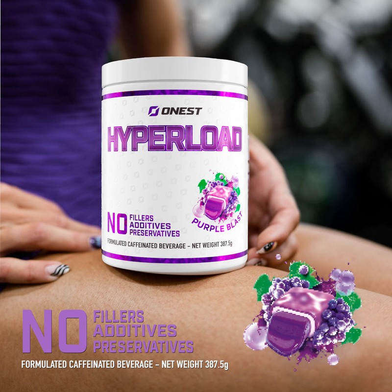 ONEST Hyperload Pre Workout Supplements 387.5g Enhances Explosiveness Muscle Strength