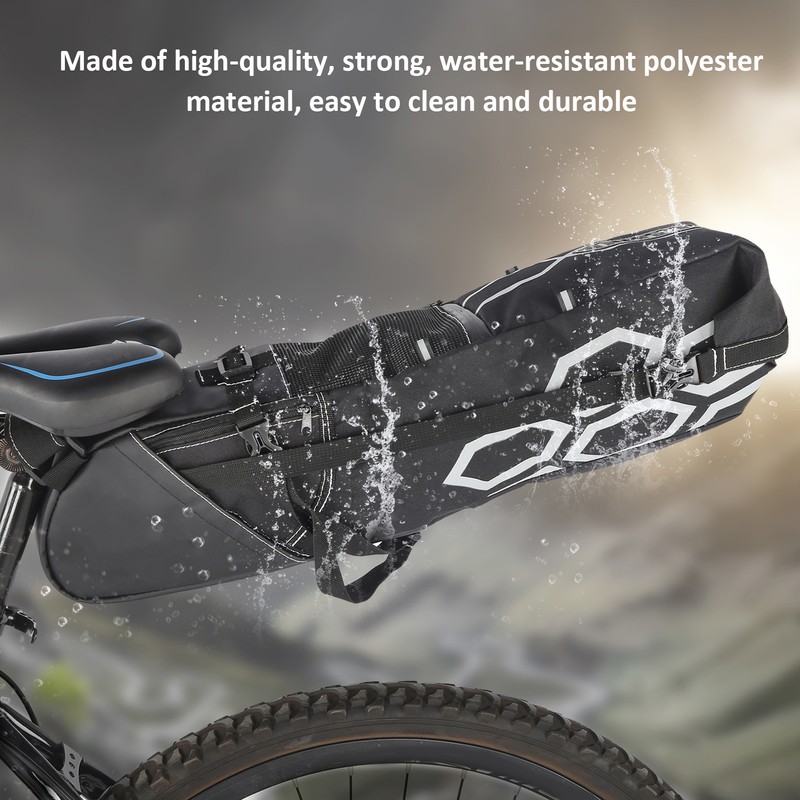 Mountain Bike Saddle Bag Waterproof Large Capacity UnderSeat Tail Bag