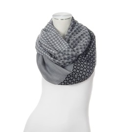Majea Women's Snood Scarf, Tube Scarf, Neckerchief, (880027) (Black 6)