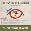 IINTERGAS UK PROPANE GAS REGULATOR 2 METRE KIT FOR CALOR