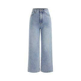 CIDER Wide Leg Jeans for Women High Waisted Denim Pants Boyfriend Jeans Trendy Casual Summer Bottom Baby Blue