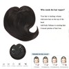 Smooth Hair Topper Hairpieces with Fringes for Thinning Hair, Women