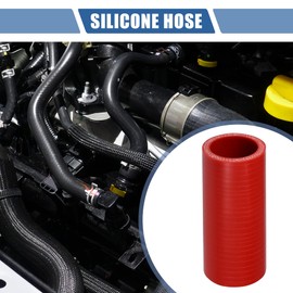 QUARKZMAN 1 Stück 35mm 1,38" ID 100mm 3,94" Länge 0 Grad Roter Autosilikonschlauch Kühlmittelschlauch Universal