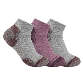 Carhartt Women's Midweight Cotton Blend Sock 3 Pack, ASSORTED1, Medium