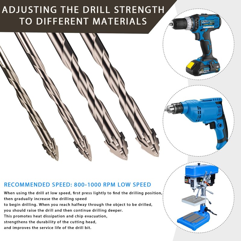 10PCS High-Strength Eccentric Twist Drill Bit,Four Flute Sawtooth Eccentric Drill