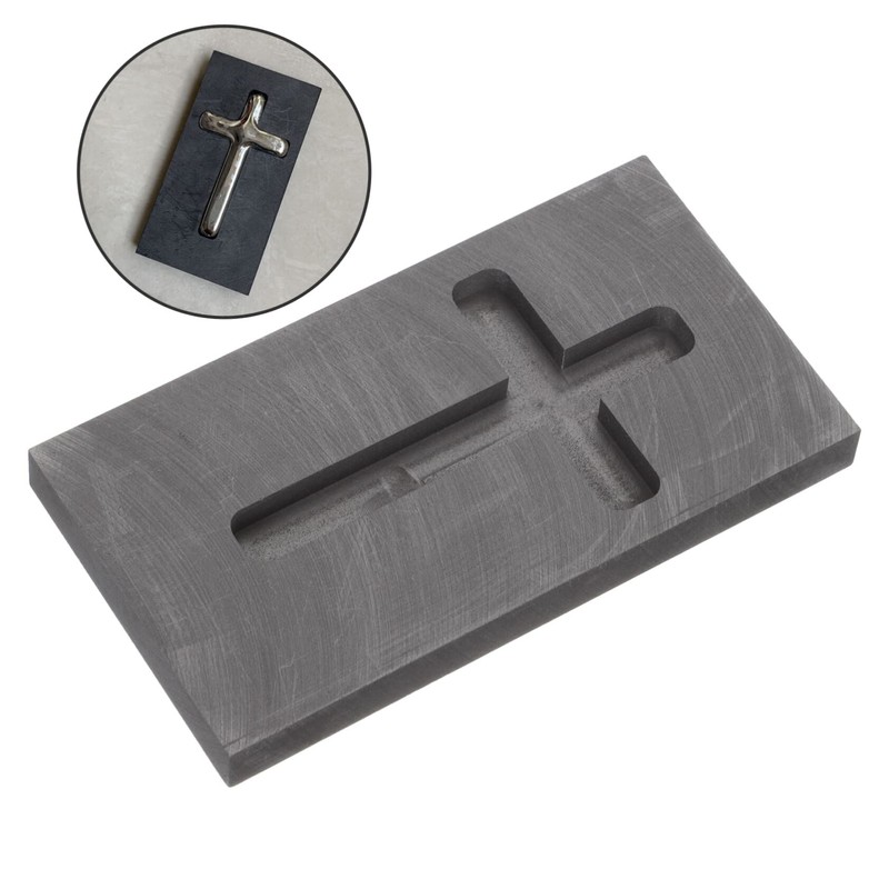 Alipis Jewelry Tools 3pcs Cross Mold Graphite Black Ingot Molds