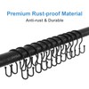 24 Pack Double Shower Curtain Hooks Rings, TENOVEL Double Sided