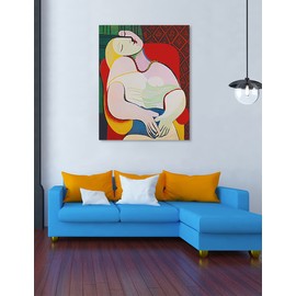 DECORARTS - The Dream by Pablo Picasso, Giclee Print on Acid-Free Cotton Canvas, Modern Cubist Wall Art for Home Decor, 32" x 40", Made in USA
