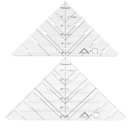 VEOOK Slotted Trimmer - Acrylic Template Ruler for Accurate Cutting and Trimming - Designed for Half-Square Triangles, Strip Piecing, Block Construction - Ideal Stencil & Tool for Quilters(ST-01)