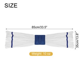 MECCANIXITY Commercial Mop Head Replacement 10 Oz 33.5 Inch Absorbent Microfiber Wet/Dry Mop Floor Cleaning Mop Head for Home Industrial, White