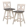 Homelegance Amsonia Counter Height Swivel Barstool (Set of 2), White