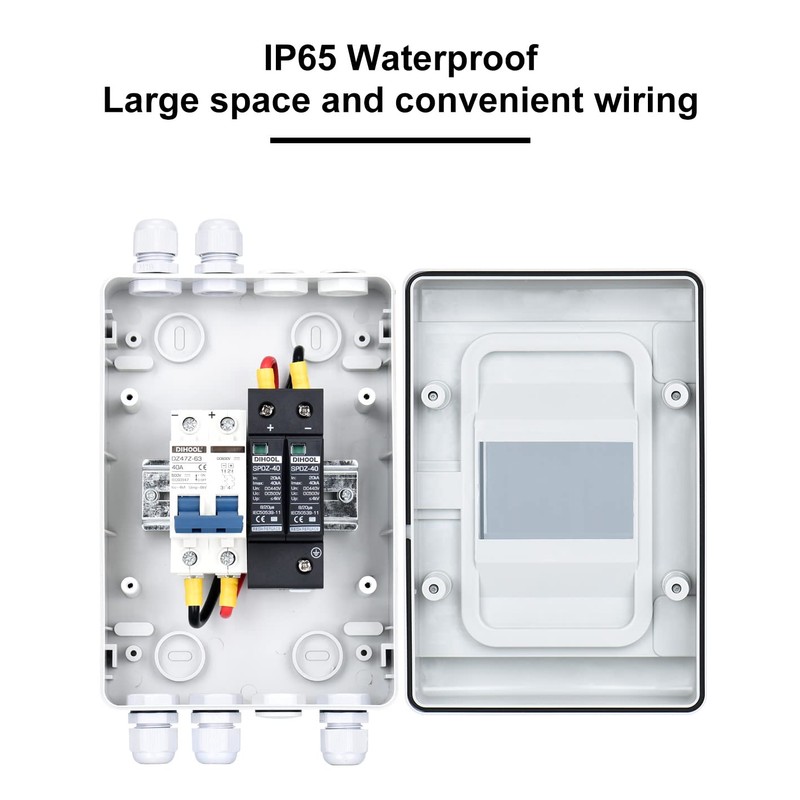 DIHOOL Outdoor Circuit Breaker Box, Solar Isolator Disconnect Switch 40