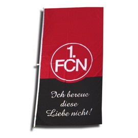 1. FC Nuremberg FCN Hoisting Flag 120 cm x 250 cm Fan Action I Regret This Love Not