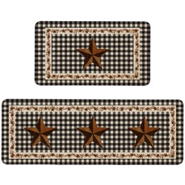 Xspatroias Farmhouse Western Kitchen Rugs Mat Set of 2