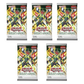 Konami Yu-Gi-Oh Duelist's Advance Booster Packs, 9 Cards Per Pack, 5 Pack Lot