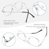 LINVO Fake Glasses Non-Prescription Clear Lens Metal Frame Fashion Eyewear