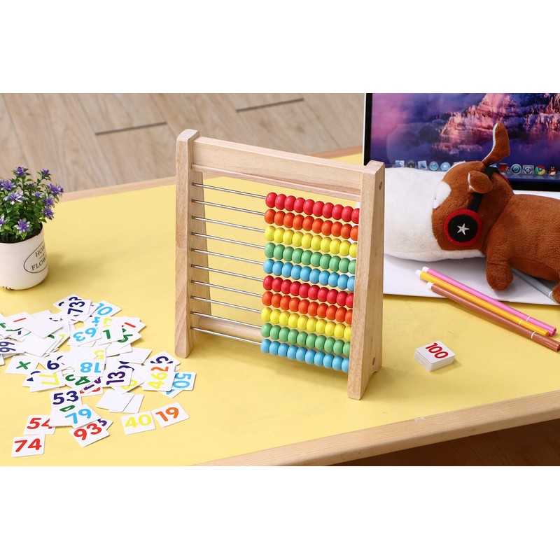 100 Ball Abacus + Number Card Set, Hyakugu Abacus, Children,