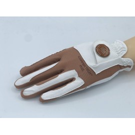 Copper Tech Plus Men's Golf Gloves ONE Size FIT Most Worn on Right Hand (White/Copper Brown, X-Large)